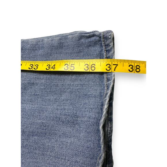 Y2k American Eagle Kick Boot Stretch Light Wash Jeans Size 8 Short - Picture 11 of 13